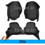 کفپوش گلدوزی 206 صندوق دار  شش بعدی جیب دار - Image 3