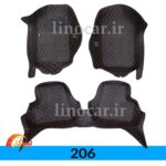 کفپوش گلدوزی 206 صندوق دار  شش بعدی جیب دار - Image 2