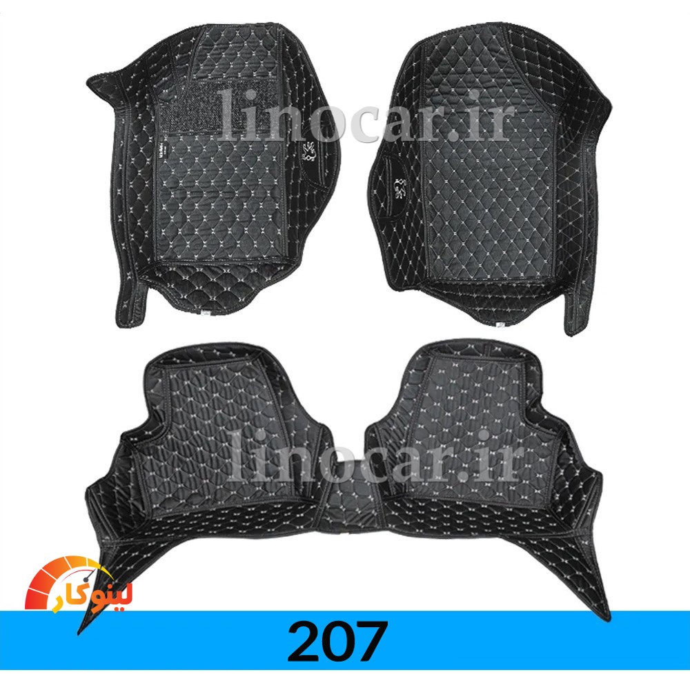 207 کفپوش گلدوزی 207 صندوق دار شش بعدی جیب دار - Image 1