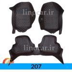 کفپوش گلدوزی 207 صندوق دار  شش بعدی جیب دار - Image 3